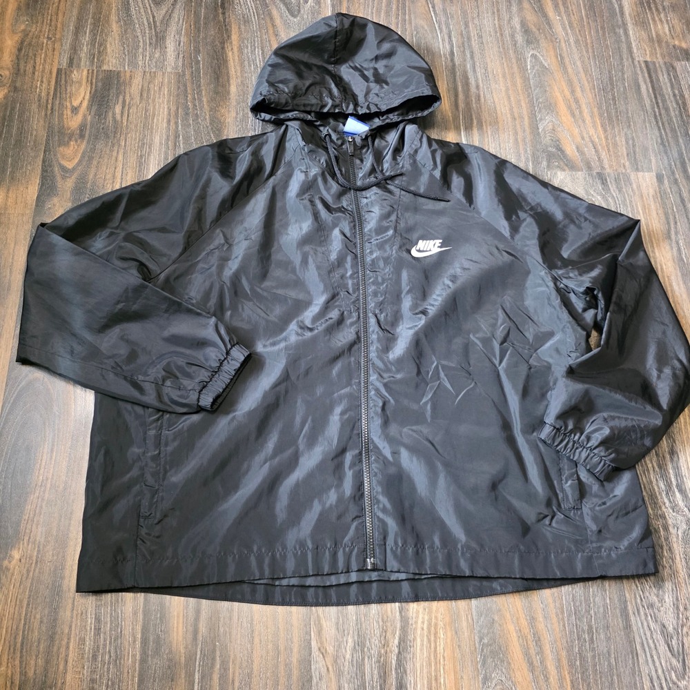 Nike Mens Windrunner Full Zip Hooded Windbreaker Jacket Black XL 829713-010